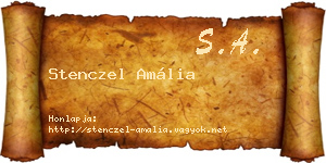 Stenczel Amália névjegykártya
